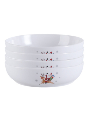 White Santa Christmas Pasta Bowl Set of 4 at ASDA