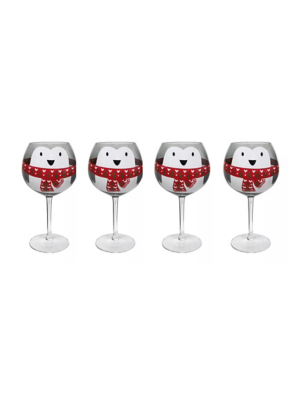 Grey Penguin Gin Glass Set of 4 at ASDA