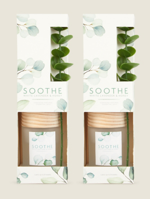 Green Eucalyptus Leaves Scented Reed Diffuser - Set of 2 | George at ASDA