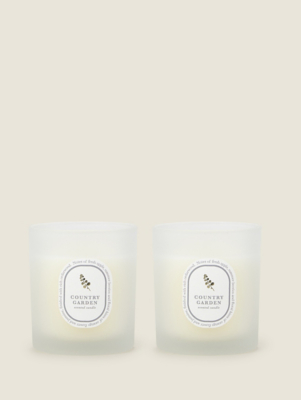 Pink Modern Cottage Boxed Scented Candle Set of 2 at ASDA