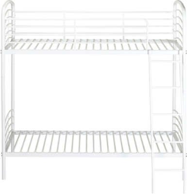 Metal Detachable Bunk Bed White Kids Beds at ASDA