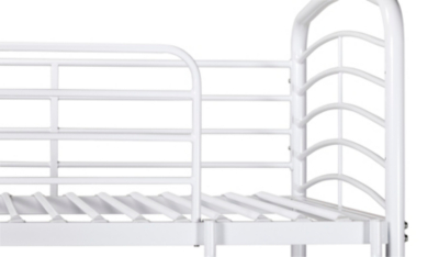 Metal Detachable Bunk Bed White Kids Beds at ASDA