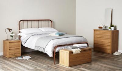 Valerie Copper Bed Double Beds at ASDA