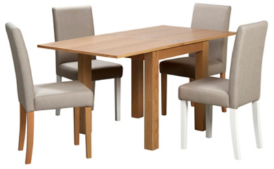 Ash Expanding Flip Top Dining Table View All at ASDA