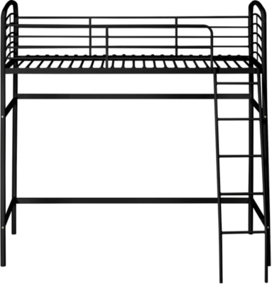Metal High Sleeper Bed Black Kids Beds at ASDA