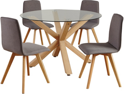 Winston Circular Dining Table and 4 Chairs Dining Tables & Chairs