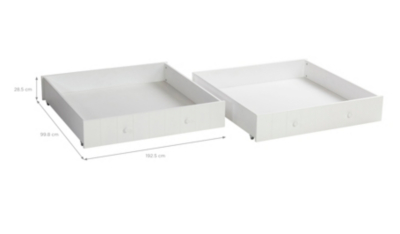 Finley Single Bed with Storage White Kids Beds at ASDA