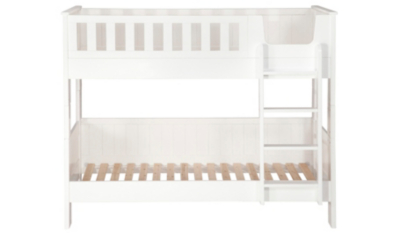 Finley Detachable Bunk Bed with Storage White Kids Beds at