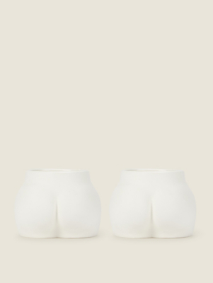 White Vanilla Bum Sahara Ceramic Scented Candle Set of 2 at ASDA