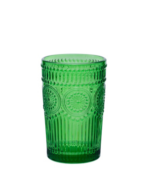 Green Lucia Hiball Glass Set of 4 at ASDA