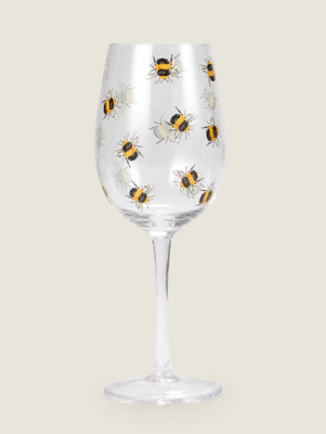 Bee Wine Glass Set of 4 at ASDA