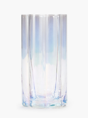 Iridescent Floral Hiball Glass Set of 4 at ASDA