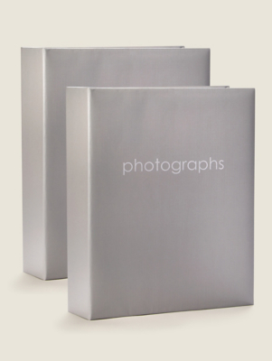 Grey Photo Album Set of 2 at ASDA