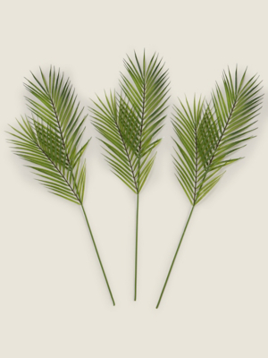 Green Artificial Areca Palm Set of 3 at ASDA
