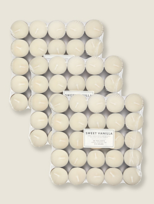 Cream Sweet Vanilla Scented Tealights Set of 150 at ASDA