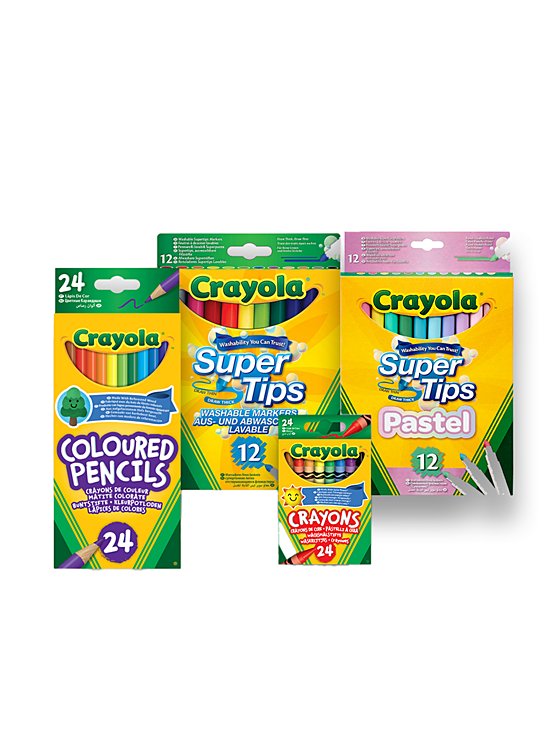Crayola Super Tips Pastel. Set of 12 Felt Tips in a range of