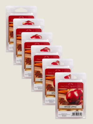 Red Pacific Wax Co Spiced Apple Wax Melt Set of 6 at ASDA