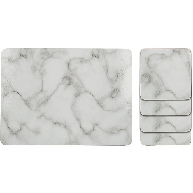 Marble Effect Placemat And Coaster Set Set Of 8 George At Asda