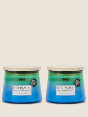 Eco Wix Tropical Fruits Small Candle Set of 2 at ASDA