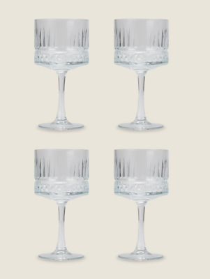 Gin Cocktail Glass Set of 4 at ASDA