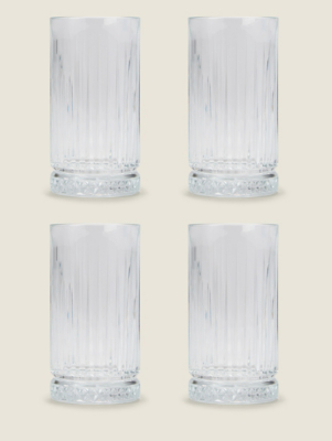 Cocktail HiBall Glass Set of 4 at ASDA