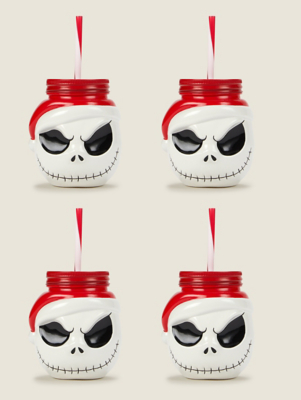 Disney Nightmare Before Christmas Mason Jar Set of 4 at ASDA