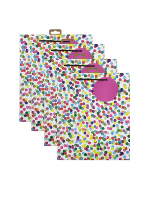 Multi Spot Large Gift Bags Set of 4 at ASDA