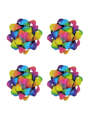 Rainbow bows Set of 4 at ASDA