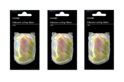 Iridescent Curling Ribbon Set of 3 at ASDA