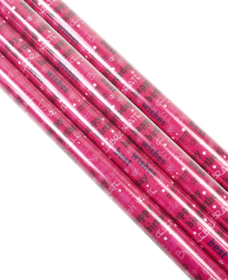 Pink 8m Roll Wrap Set of 4 at ASDA