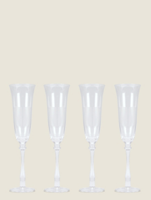 Bell Shape Champagne Glass Set of 4 at ASDA