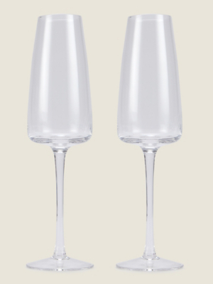 Modern Champagne Glass Set of 4 at ASDA