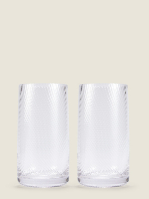 Swirl HiBall Glass Set of 4 at ASDA