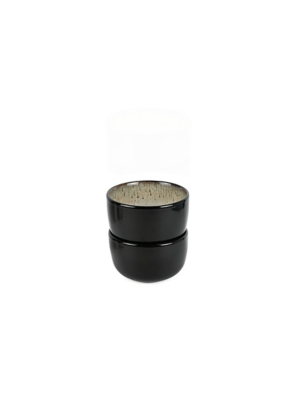 Black Reactive Glaze Nibble Bowl - Set of 2