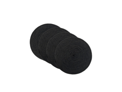 Black Round Placemats Set Of 4 George At ASDA   BUN2585