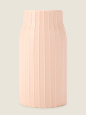Pink Ribbed Vase Set of 2 at ASDA