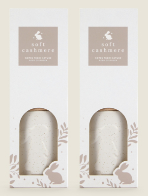 White Soft Cashmere Bunny Reed Diffuser - Set of 2 | George at ASDA
