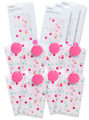 Spotty Gift Bag & Tag Set Set of 4 at ASDA