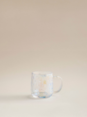 Iridescent Star Glass Mug - Set of 4