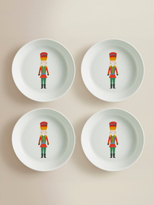 White Christmas Nutcracker Pasta Bowl Set of George at ASDA - Main Image