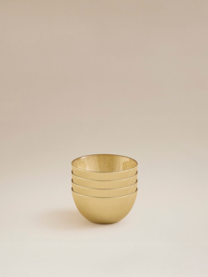 Gold-Tone Cereal Bowl Set of