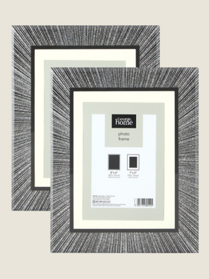 Sunburst Glitter Photo Frame Silver 7x5 2 Pack at ASDA