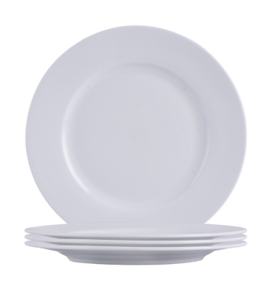 grey and white plate set