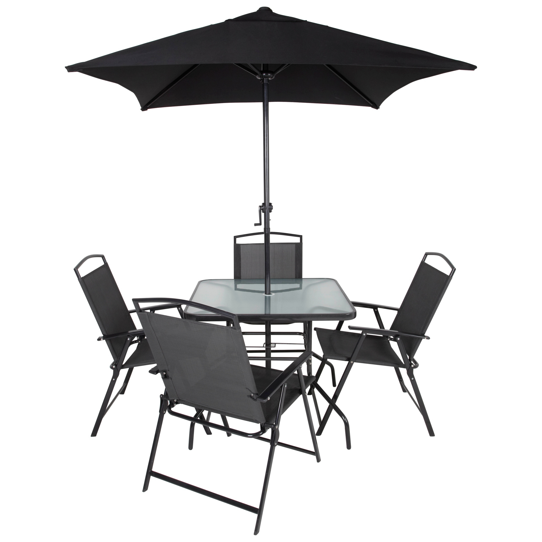 6 PIECE GARDEN FURNITURE OUTDOOR PATIO DINING SET PARASOL / 4 SEATER | eBay