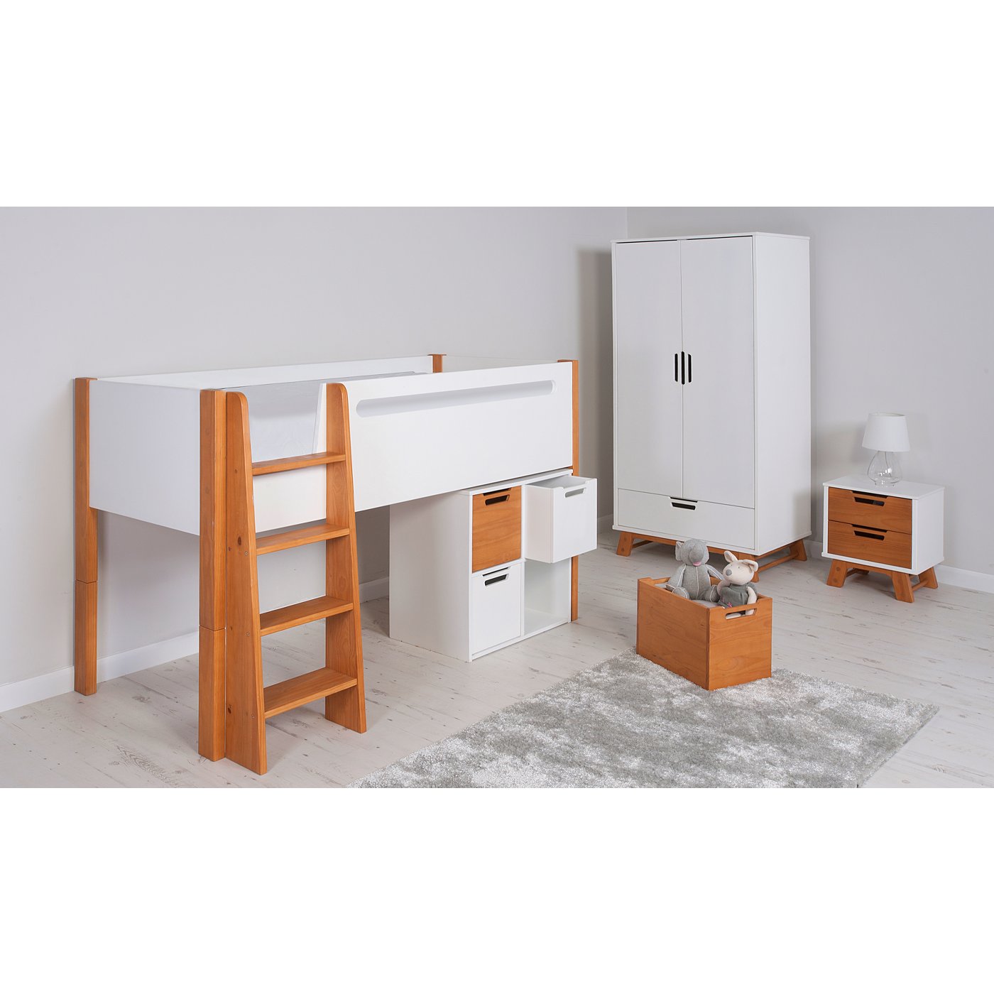 Alfie Kids Furniture Range Oak Effect And White Kids Beds