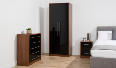 George Home Donahue Bedroom Furniture Range Walnut Effect and