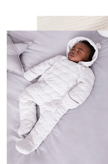 Watch them doze off in this incredibly cosy hooded sleepsuit