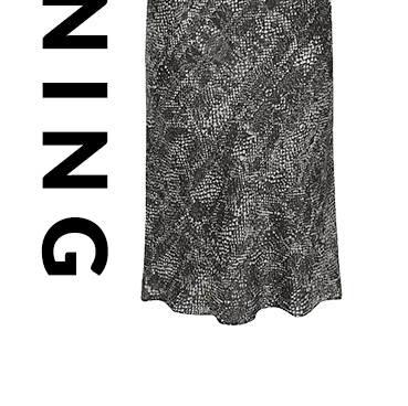 This snakeskin print midi skirt is a day-to-night saviour that's sure to turn heads