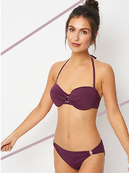 Coming in a plum shade, this bikini is a great choice for swim sessions