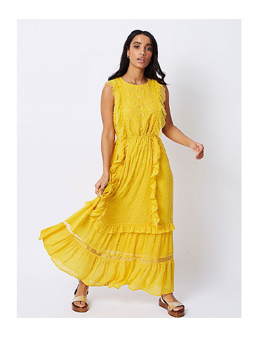 Stand out from the crowd in a bright yellow maxi dress